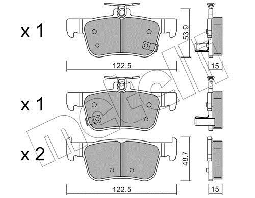 Metelli 22-1131-0 Brake Pad Set, disc brake 2211310