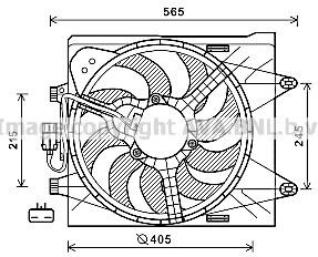 Prasco FT7604 Hub, engine cooling fan wheel FT7604
