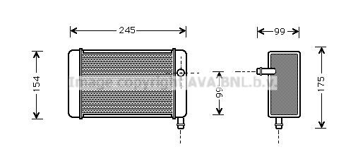 Prasco DN6073 Heat exchanger, interior heating DN6073