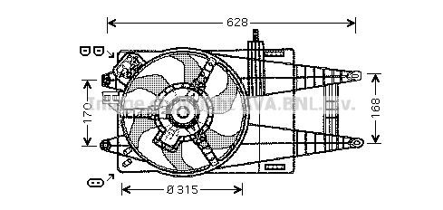 Prasco FT7592 Hub, engine cooling fan wheel FT7592