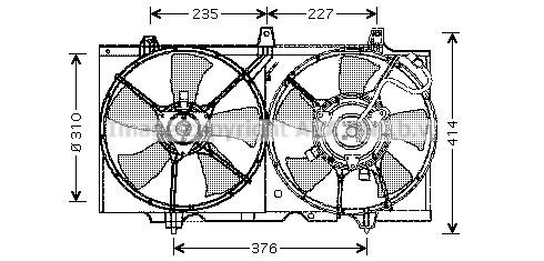 Prasco DN7507 Hub, engine cooling fan wheel DN7507