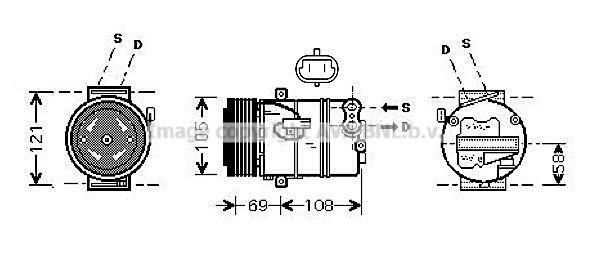 Prasco OLAK438 Compressor, air conditioning OLAK438