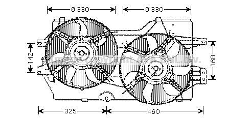 Prasco CR7502 Hub, engine cooling fan wheel CR7502