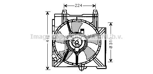 Prasco DN7509 Hub, engine cooling fan wheel DN7509