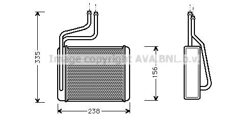 Prasco FD6286 Heat exchanger, interior heating FD6286