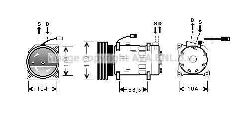 Prasco CNK179 Compressor, air conditioning CNK179