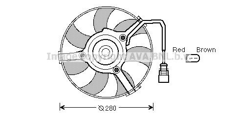 Prasco AI7516 Hub, engine cooling fan wheel AI7516