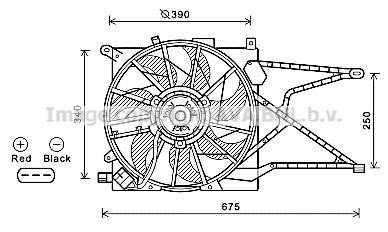Prasco OL7597 Hub, engine cooling fan wheel OL7597