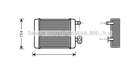 Prasco DN6071 Heat exchanger, interior heating DN6071
