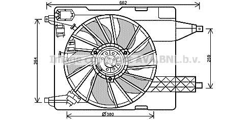 Prasco RT7539 Hub, engine cooling fan wheel RT7539