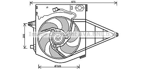 Prasco PE7546 Hub, engine cooling fan wheel PE7546