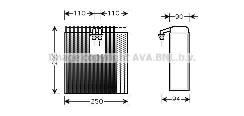 Prasco TOV390 Air conditioner evaporator TOV390