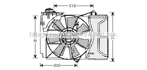 Prasco TO7503 Hub, engine cooling fan wheel TO7503