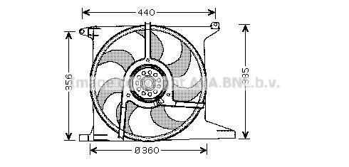 Prasco OL7512 Hub, engine cooling fan wheel OL7512