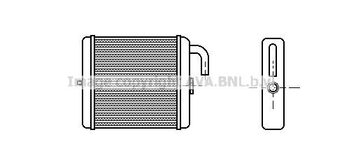 Prasco PE6115 Heat exchanger, interior heating PE6115