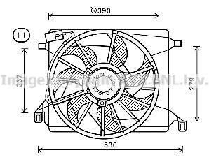 Prasco FD7560 Hub, engine cooling fan wheel FD7560