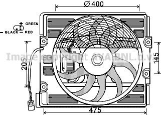 Prasco BW7526 Hub, engine cooling fan wheel BW7526