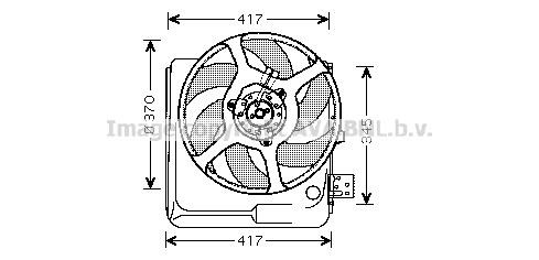 Prasco RT7524 Hub, engine cooling fan wheel RT7524