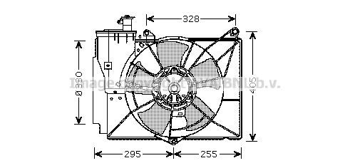 Prasco TO7548 Hub, engine cooling fan wheel TO7548