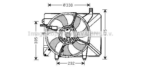 Prasco HY7526 Hub, engine cooling fan wheel HY7526