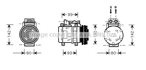 Prasco MSK083 Compressor, air conditioning MSK083