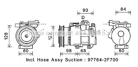 Prasco KAK192 Compressor, air conditioning KAK192