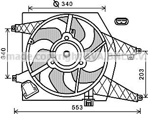 Prasco RT7548 Hub, engine cooling fan wheel RT7548
