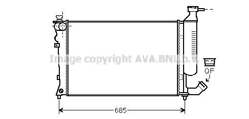 Prasco CNA2259 Radiator, engine cooling CNA2259