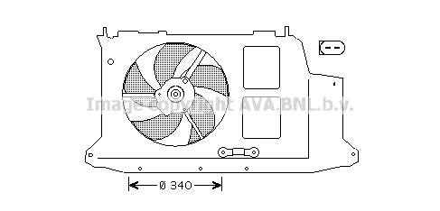 Prasco PE7532 Hub, engine cooling fan wheel PE7532