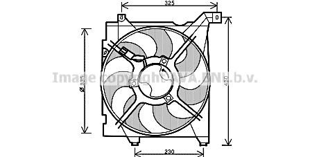 Prasco KA7517 Hub, engine cooling fan wheel KA7517
