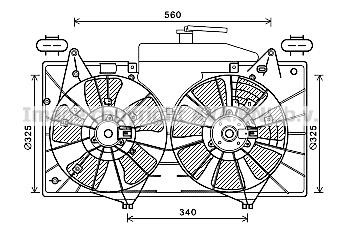 Prasco MZ7552 Hub, engine cooling fan wheel MZ7552