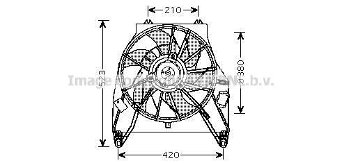 Prasco RT7543 Hub, engine cooling fan wheel RT7543