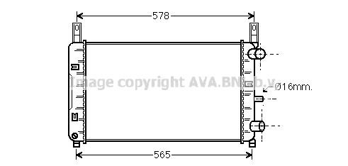 Prasco FDA2117 Radiator, engine cooling FDA2117