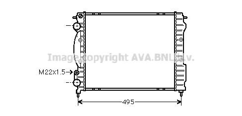 Prasco RTA2129 Radiator, engine cooling RTA2129