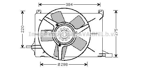 Prasco OL7502 Hub, engine cooling fan wheel OL7502
