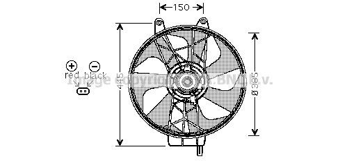Prasco CR7506 Hub, engine cooling fan wheel CR7506