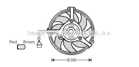 Prasco AI7510 Hub, engine cooling fan wheel AI7510