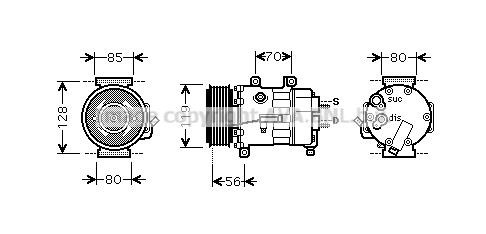 Prasco CNK250 Compressor, air conditioning CNK250