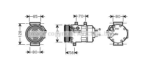 Prasco CNK253 Compressor, air conditioning CNK253