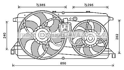 Prasco FD7579 Hub, engine cooling fan wheel FD7579