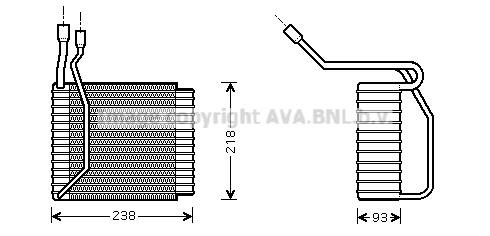 Prasco FDV110 Air conditioner evaporator FDV110