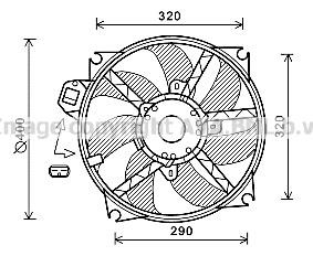Prasco RT7563 Hub, engine cooling fan wheel RT7563