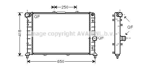 Prasco LC2079 Radiator, engine cooling LC2079