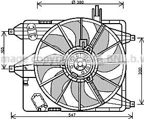 Prasco RT7544 Hub, engine cooling fan wheel RT7544
