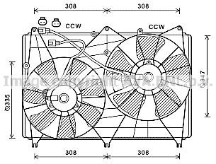 Prasco SZ7512 Hub, engine cooling fan wheel SZ7512