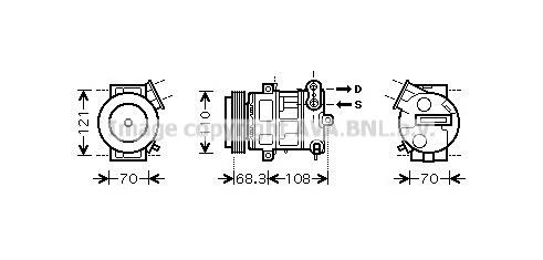 Prasco OLAK418 Compressor, air conditioning OLAK418