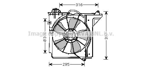 Prasco TO7538 Hub, engine cooling fan wheel TO7538