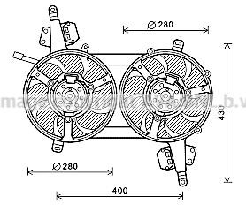 Prasco FT7581 Hub, engine cooling fan wheel FT7581