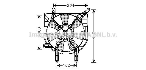 Prasco MZ7531 Hub, engine cooling fan wheel MZ7531