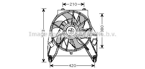 Prasco RT7538 Hub, engine cooling fan wheel RT7538